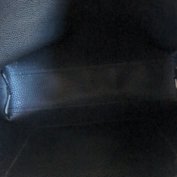 Black and White Striped Tote Bag with Pouch - Picture 7 of 14